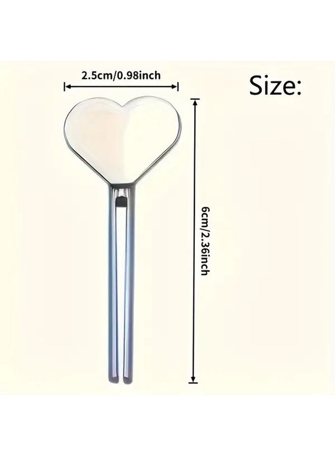 Heart Shaped Metal Toothpaste Squeezer Silvery Portable Ergonomic Handle - Image 4